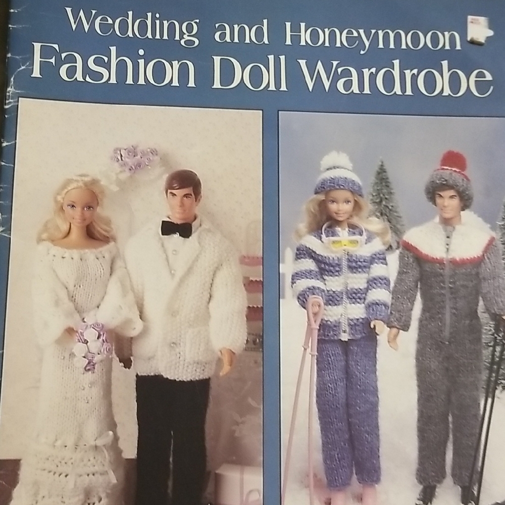Wedding and Honeymoon Fashion Doll/barbie Wardrobe Crochet Patterns 1991